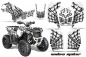 Preview: Widow Maker Hintergrund = Weiß, Designfarbe = Schwarz für Polaris Scrambler 850/1000 XP 2013-2022