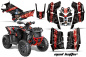 Preview: Mad Hatter Hintergrund = Schwarz, Designfarbe = Rot für Polaris Scrambler 850/1000 XP 2013-2022