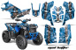 Preview: Mad Hatter Hintergrund = Blau, Designfarbe = Silber für Polaris Scrambler 850/1000 XP 2013-2022