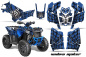 Preview: Widow Maker Hintergrund = Blau, Designfarbe = Schwarz für Polaris Scrambler 850/1000 XP 2013-2022