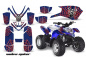 Preview: Widow Maker Hintergrund = Blau, Designfarbe = Rot für Polaris Predator 50