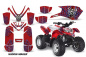 Preview: Widow Maker Hintergrund = Rot, Designfarbe = Blau für Polaris Predator 50