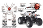 Preview: Checkered Skulls Hintergrund = Weiß, Designfarbe = Rot für Polaris Predator 50