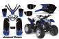 Preview: Diamond Flames Hintergrund = Schwarz, Designfarbe = Blau für Polaris Predator 50