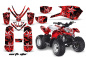 Preview: Northstar Hintergrund = Rot, Designfarbe = Rot für Polaris Predator 50