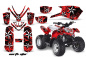Preview: Northstar Hintergrund = Rot, Designfarbe = Weiß für Polaris Predator 50