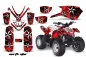 Preview: Northstar Hintergrund = Rot, Designfarbe = Weiß für Polaris Predator 50