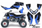 Preview: Tribal Flames Background = Black, Design color = Blue for Polaris Outlaw 450/500/525 2006-2008
