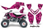 Preview: Butterfly Background = Pink, Design color = Black for Polaris Outlaw 450/500/525 2006-2008