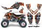 Preview: Mad-Hatter Background = Orange, Design color = Silver for Polaris Outlaw 450/500/525 2006-2008