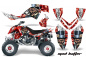 Preview: Mad-Hatter Background = Red, Design color = White for Polaris Outlaw 450/500/525 2006-2008