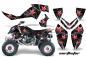 Preview: Northstar Background = Black, Design color = Red for Polaris Outlaw 450/500/525 2006-2008