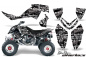 Preview: SilverStar - Silverhaze Background = Black, Design color = White for Polaris Outlaw 450/500/525 2006-2008