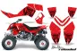 Preview: SilverStar - Reloaded Hintergrund = Rot, Designfarbe = Schwarz für Polaris Outlaw 450/500/525 2006-2008
