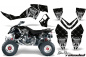 Preview: SilverStar - Reloaded Background = Black, Design color = Silver for Polaris Outlaw 450/500/525 2006-2008