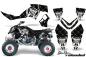 Preview: SilverStar - Reloaded Background = Black, Design color = White for Polaris Outlaw 450/500/525 2006-2008