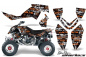 Preview: SilverStar - Silverhaze Background = Black, Design color = Orange for Polaris Outlaw 450/500/525 2006-2008