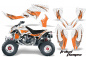 Preview: Tribal Flames Background = White, Design color = Orange for Polaris Outlaw 450/500/525 2006-2008