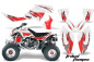 Preview: Tribal Flames Background = White, Design color = Red for Polaris Outlaw 450/500/525 2006-2008