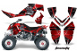 Preview: Toxicity Background = Black, Design color = Red for Polaris Outlaw 450/500/525 2006-2008