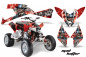Preview: Mad-Hatter Background = Red, Design color = Silver for Polaris Outlaw 450/500/525 2009-2012