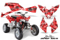 Preview: SilverStar - Silverhaze Background = Red, Design color = Black for Polaris Outlaw 450/500/525 2009-2012