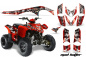Preview: Mad-Hatter Hintergrund = Rot, Designfarbe = Silber für Polaris Phoenix 200 2005-2016