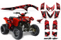Preview: Northstar Hintergrund = Rot, Designfarbe = Weiß für Polaris Phoenix 200 2005-2016