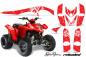 Preview: SilverStar - Reloaded Hintergrund = Rot, Designfarbe = Weiß für Polaris Phoenix 200 2005-2016