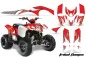 Preview: Tribal Flames Hintergrund = Rot, Designfarbe = Weiß für Polaris Phoenix 200 2005-2016