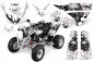 Preview: Checkered Skull Hintergrund = Weiß, Designfarbe = Schwarz für Polaris Predator 500