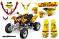 Preview: Meltdown Hintergrund = Gelb, Designfarbe = Rot für Polaris Predator 500