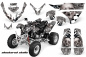 Preview: Checkered Skull Hintergrund = Silber, Designfarbe = Silber für Polaris Predator 500