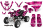 Preview: Butterfly Hintergrund = Pink, Designfarbe = Schwarz für Polaris Predator 500