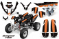 Preview: Diamond Race Hintergrund = Schwarz, Designfarbe = Orange für Polaris Predator 500