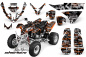 Preview: SilverStar - Silverhaze Hintergrund = Schwarz, Designfarbe = Orange für Polaris Predator 500