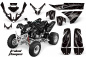 Preview: Tribal Flames Hintergrund = Schwarz, Designfarbe = Schwarz für Polaris Predator 500