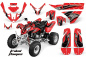 Preview: Tribal Flames Hintergrund = Rot, Designfarbe = Schwarz für Polaris Predator 500