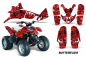 Preview: Butterfly Hintergrund = Rot, Designfarbe = Schwarz für Polaris Predator 90