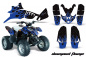 Preview: Diamond Flames Hintergrund = Schwarz, Designfarbe = Blau für Polaris Predator 90