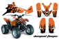 Preview: Diamond Flames Hintergrund = Orange, Designfarbe = Schwarz für Polaris Predator 90