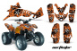 Preview: Northstar Hintergrund = Orange, Designfarbe = Weiß für Polaris Predator 90