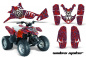 Preview: Widow Maker Hintergrund = Rot, Designfarbe = Schwarz für Polaris Predator 90