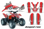 Preview: Diamond Race Hintergrund = Silber, Designfarbe = Rot für Polaris Predator 90