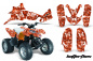 Preview: Butterfly Hintergrund = Orange, Designfarbe = Weiß für Polaris Predator 90