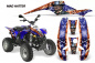 Preview: Mad-Hatter Hintergrund = Orange, Designfarbe = Blau für Polaris Scrambler 1985-2009