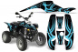 Preview: Tribe Hintergrund = Schwarz, Designfarbe = Blau für Polaris Scrambler 1985-2009