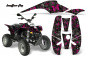 Preview: Butterfly Hintergrund = Schwarz, Designfarbe = Pink für Polaris Scrambler 1985-2009