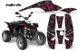 Preview: Butterfly Hintergrund = Schwarz, Designfarbe = Pink für Polaris Scrambler 1985-2009