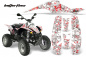 Preview: Butterfly Hintergrund = Weiß, Designfarbe = Rot für Polaris Scrambler 1985-2009